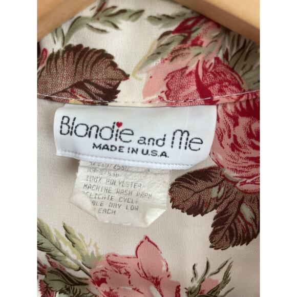 Vintage Blondie and Me Dress 11/12 Cottagecore Floral Prairie Midi Romantic 80s - Picture 7 of 12